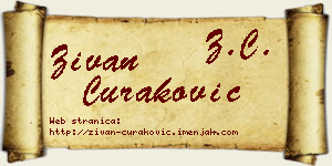 Živan Curaković vizit kartica